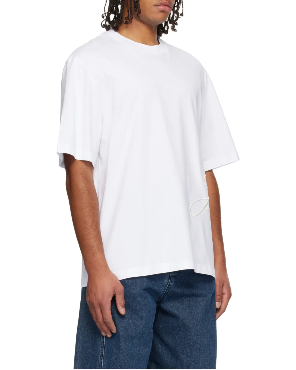Logo Embroidered Straight Hem T-Shirt