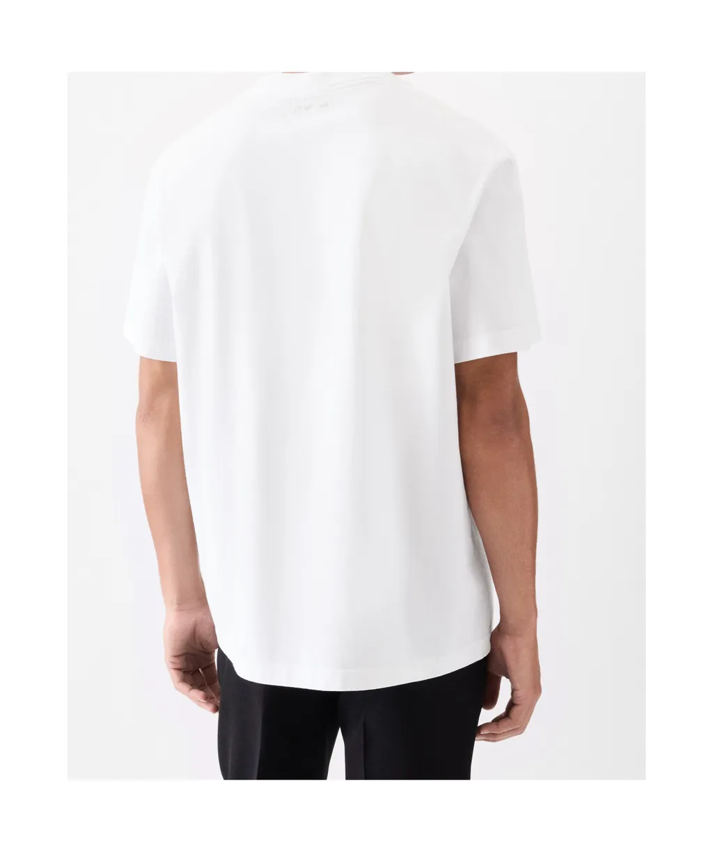 Logo Embroidered Straight Hem T-Shirt