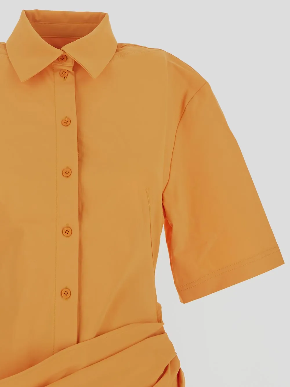 Camisa Draped Mini Shirt Dress