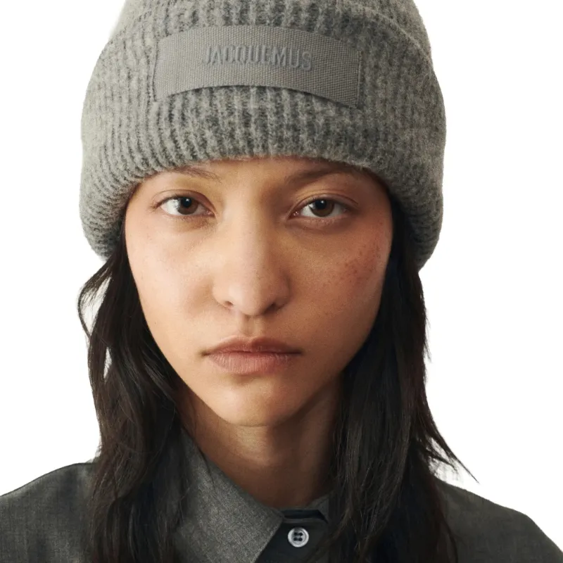 The Gros Grain Logo Patch Beanie