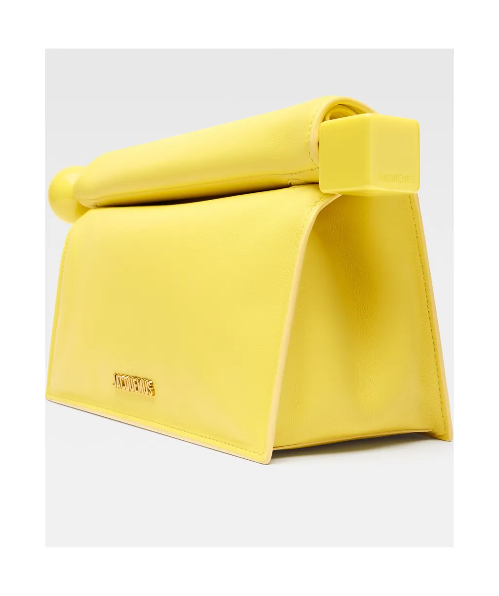 Jacquemus La Pochette Rond Carré Logo Plaque Clutch Bag