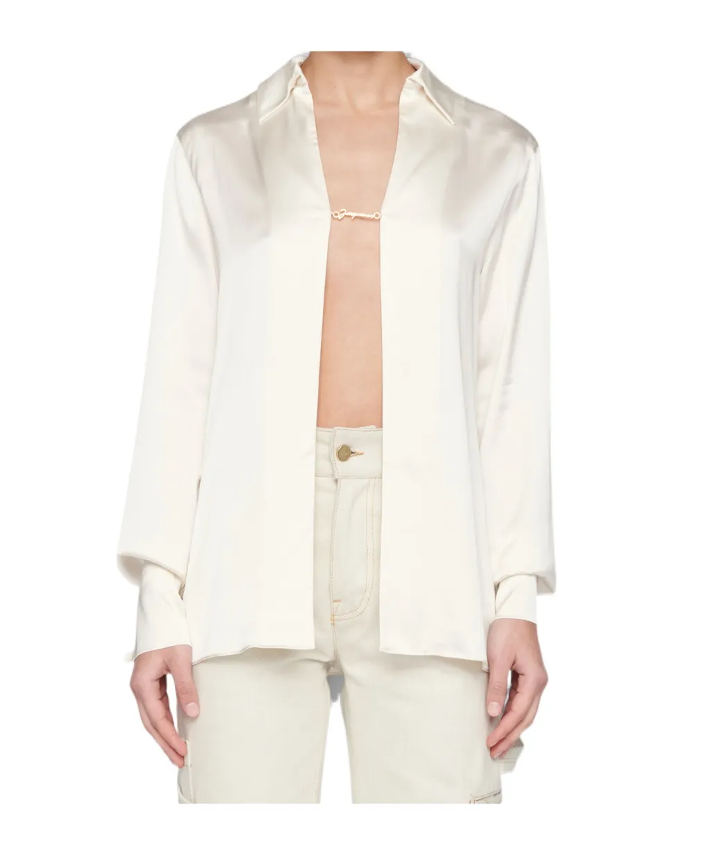 Jacquemus Logo Plaque Long Sleeved Shirt