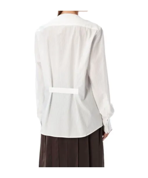 Relaxed Fit Pintuck Bib Shirt