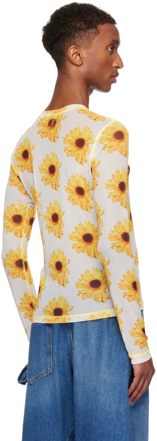 All-Over Patterned Crewneck Top