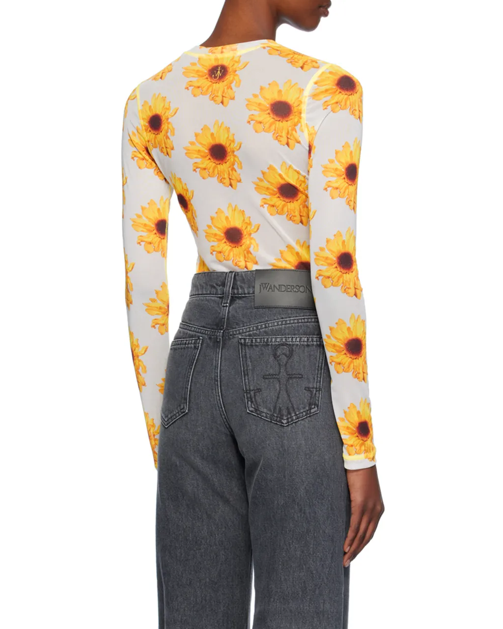 All-Over Patterned Crewneck Top