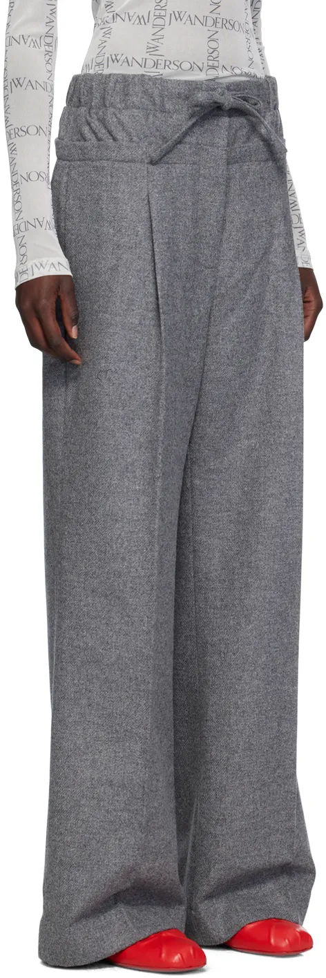 Double-Waist Wool Trousers