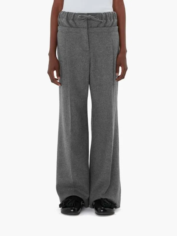 Double-Waist Wool Trousers