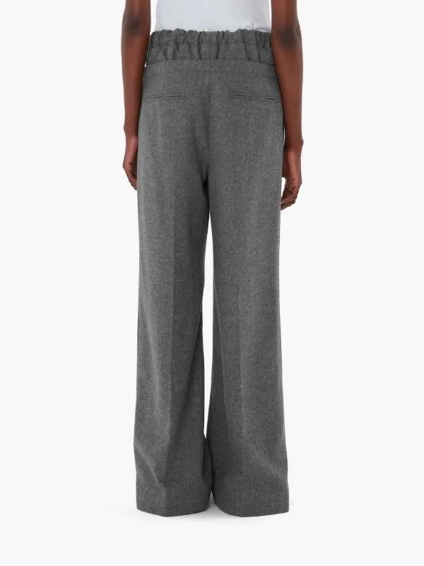 Double-Waist Wool Trousers