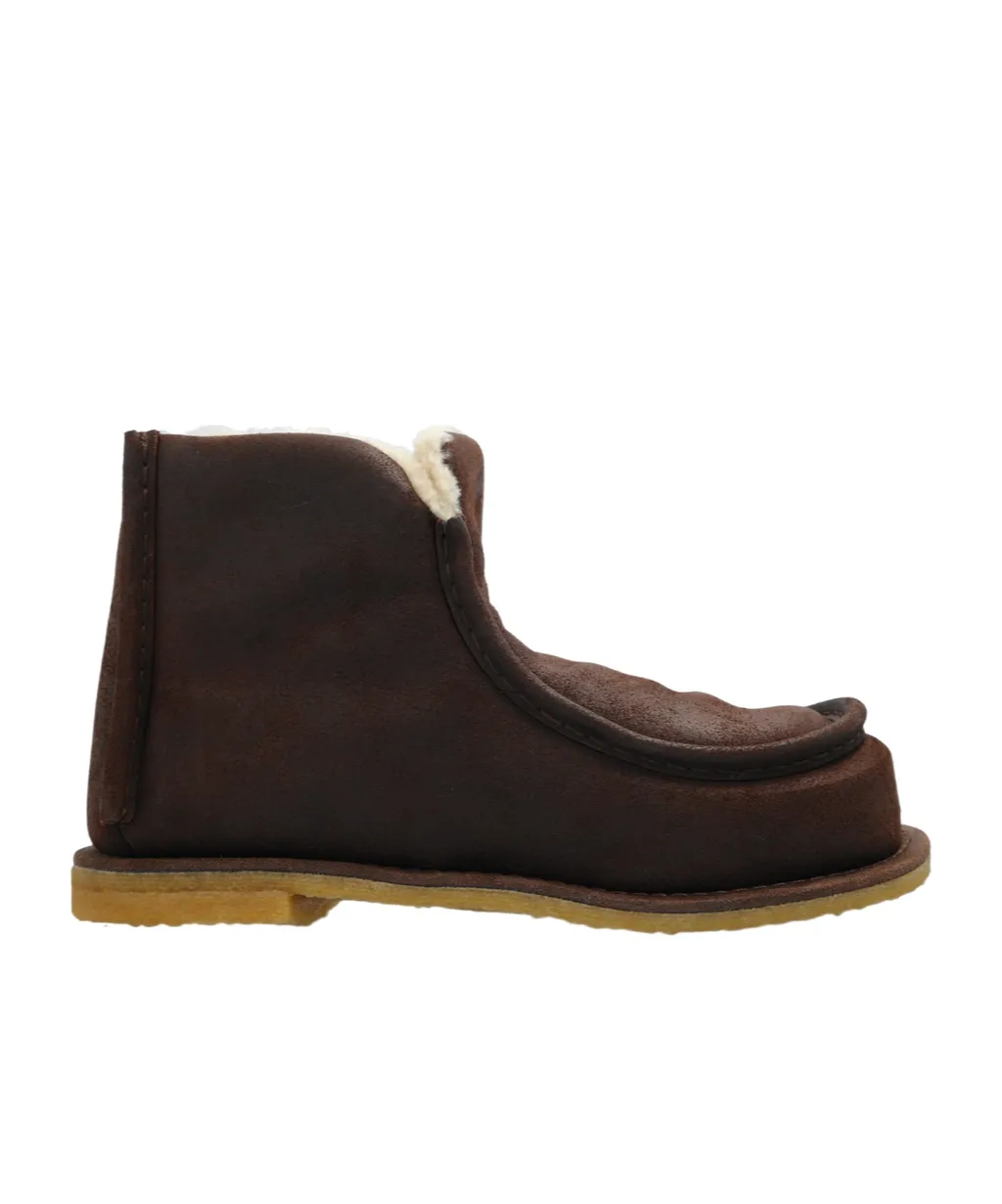 Shearling-Lined Suede Boots