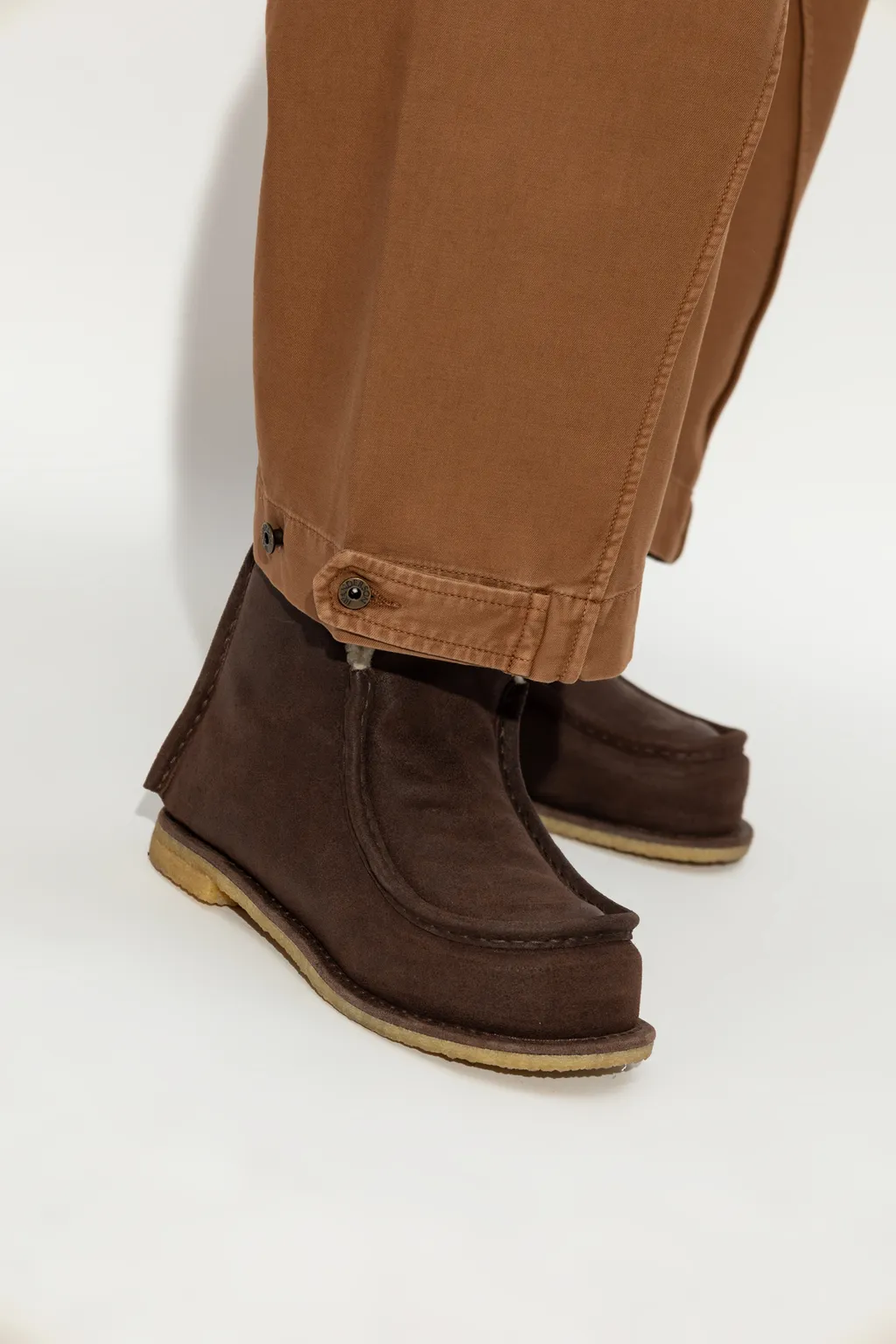 Shearling-Lined Suede Boots