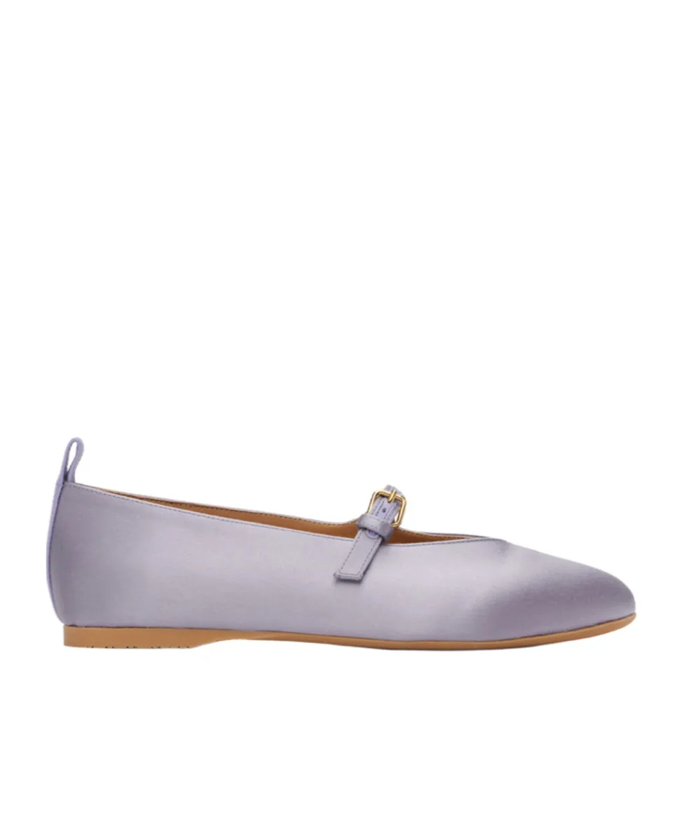 Pin-Button Belted Ballet Shoes