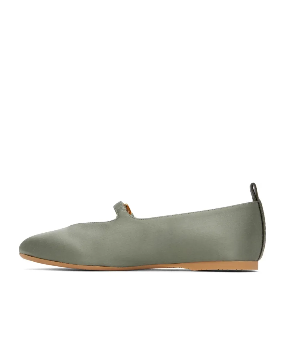 Pin-Button Belted Ballet Shoes
