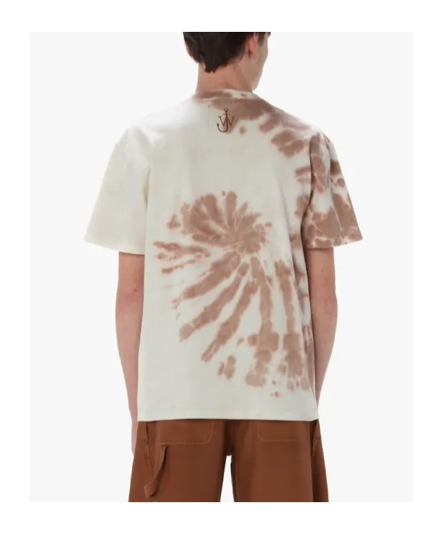 Cat-Printed Tie-Dye T-Shirt