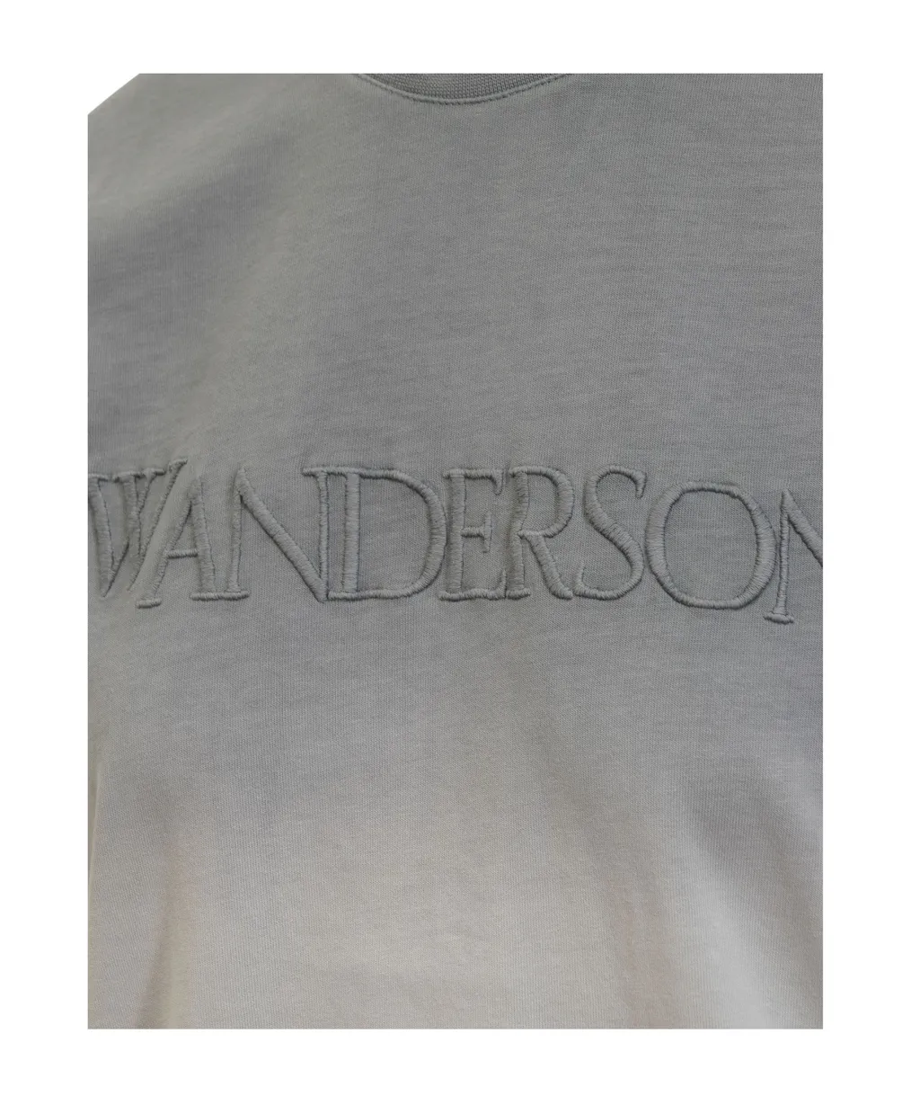 Tie-Dyed Logo Embroidered T-Shirt