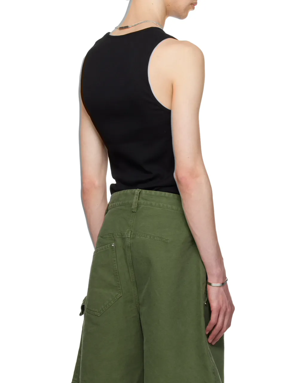 Anchor Logo-Embroidered Ribbed Tank Top