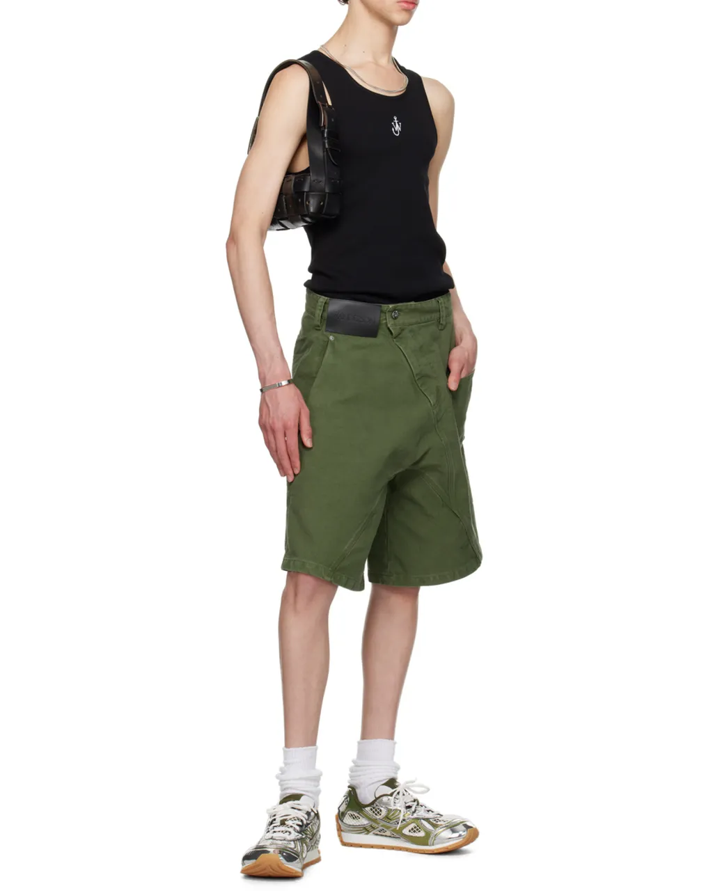 Anchor Logo-Embroidered Ribbed Tank Top
