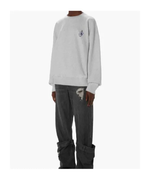 Anchor Embroidery Back-Printed Sweatshirt