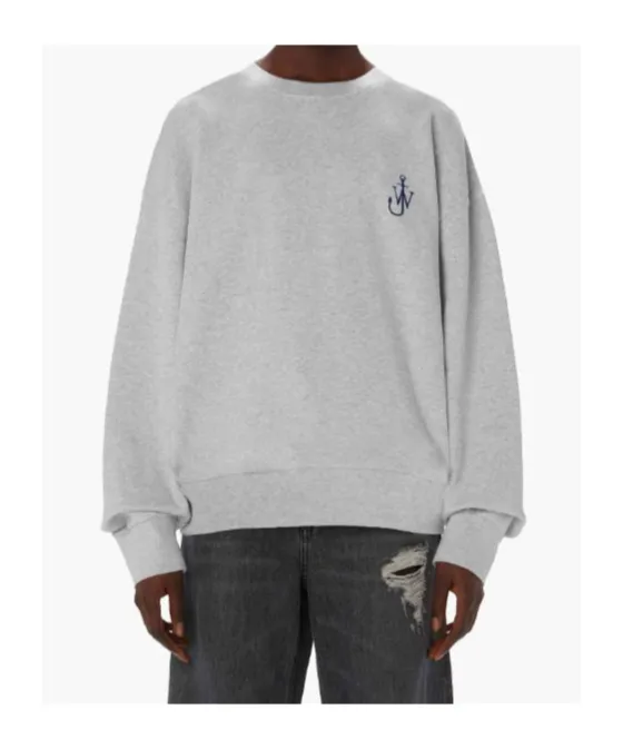 Anchor Embroidery Back-Printed Sweatshirt
