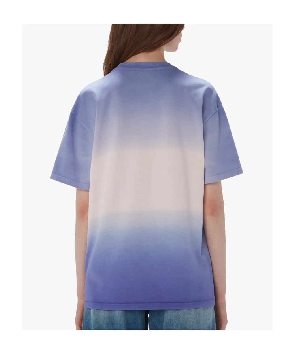 Tie-Dyed Logo Embroidered T-Shirt