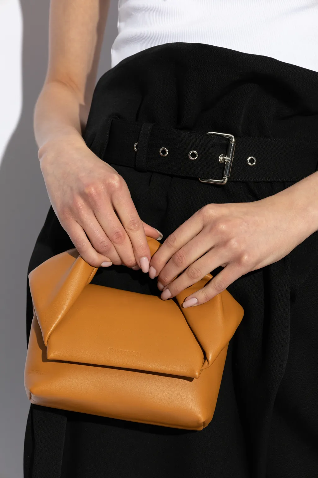 Small Twister Leather Tote Bag