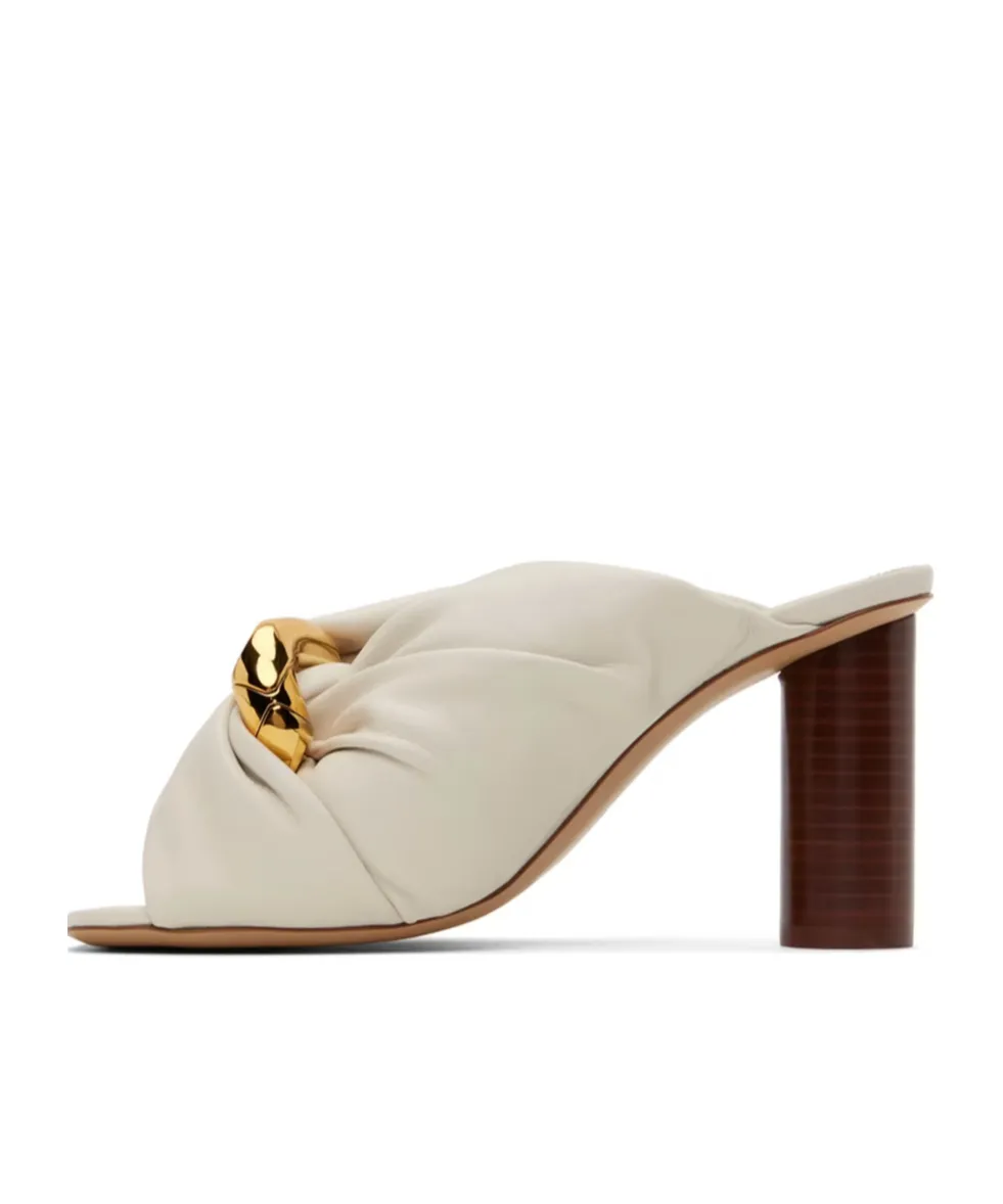 Corner Twisted Detail High-Heeled Sandals