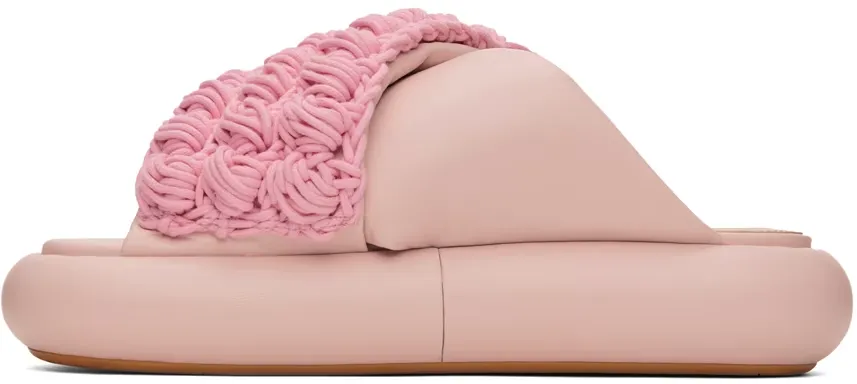 Knitted Detail Flat Slippers