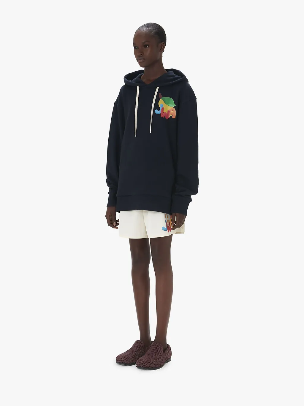 Jwa Lemon-Print Cotton Hoodie