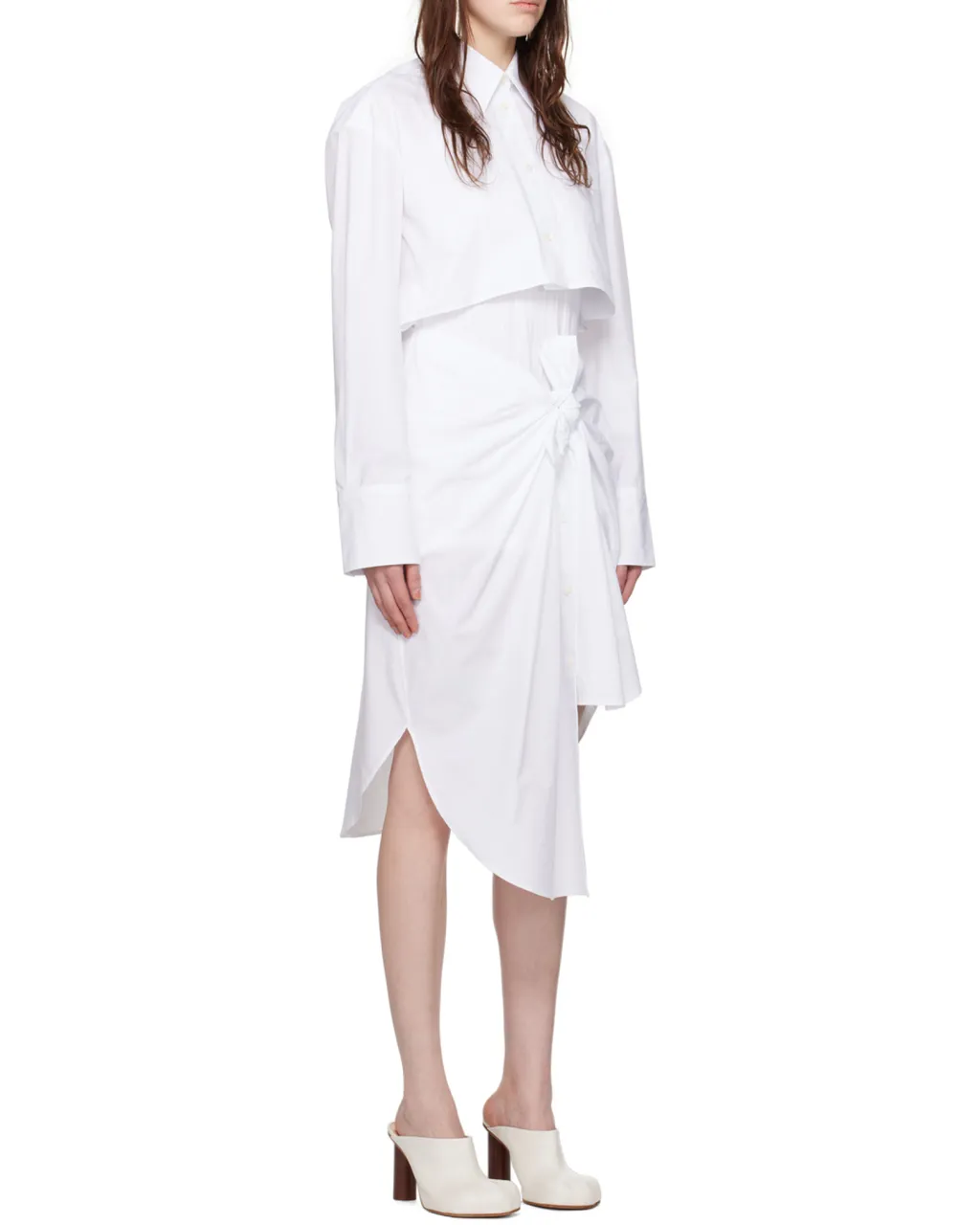Knotted Silk Shirtdress