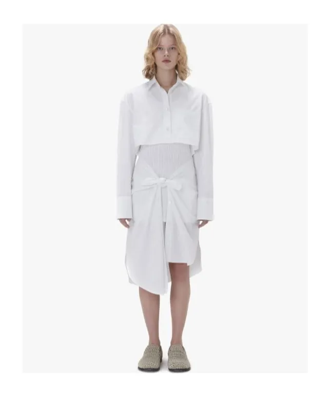 Knotted Silk Shirtdress