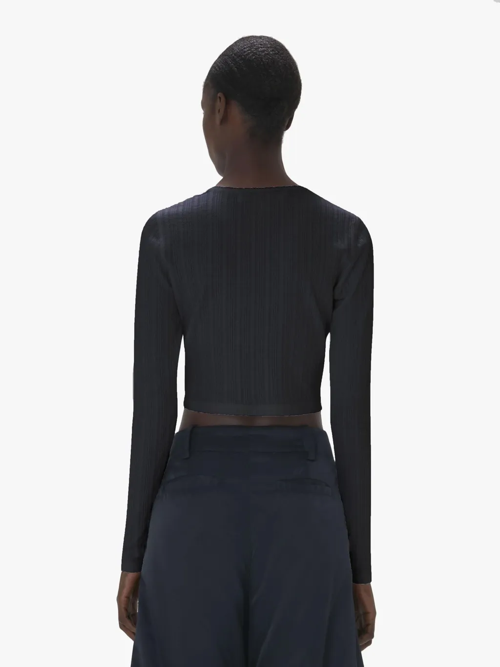 Logo Jacquard Cropped T-Shirt