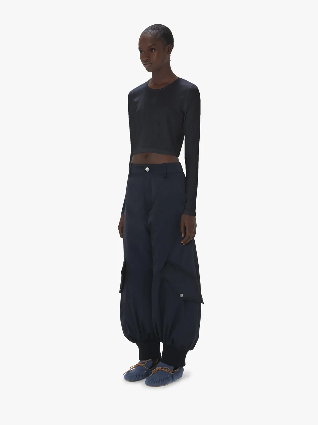 Logo Jacquard Cropped T-Shirt