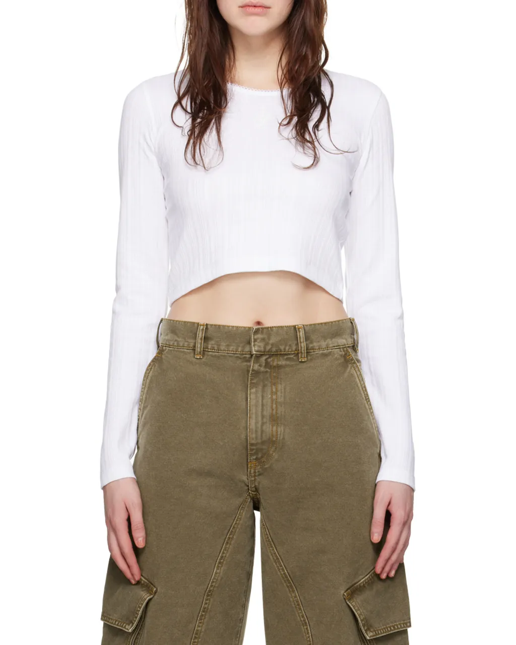 Logo Jacquard Cropped T-Shirt
