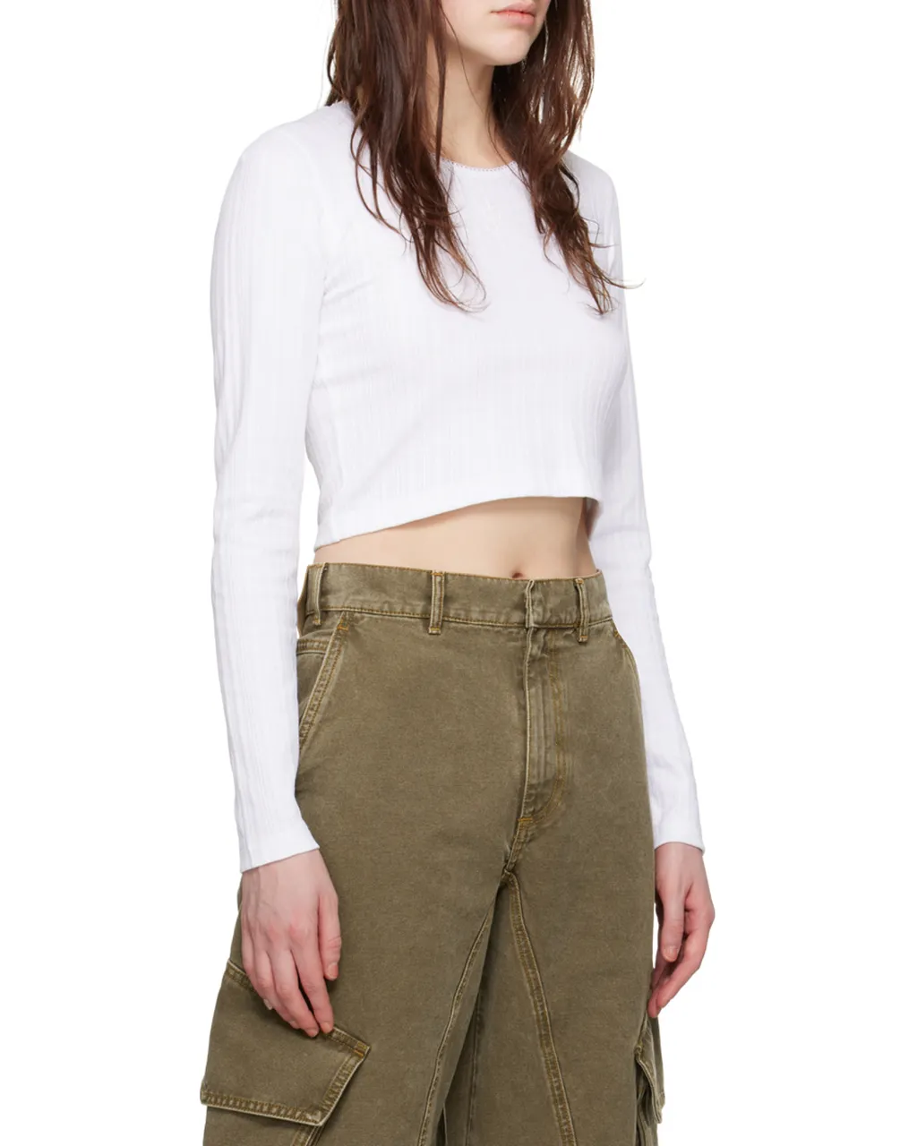Logo Jacquard Cropped T-Shirt
