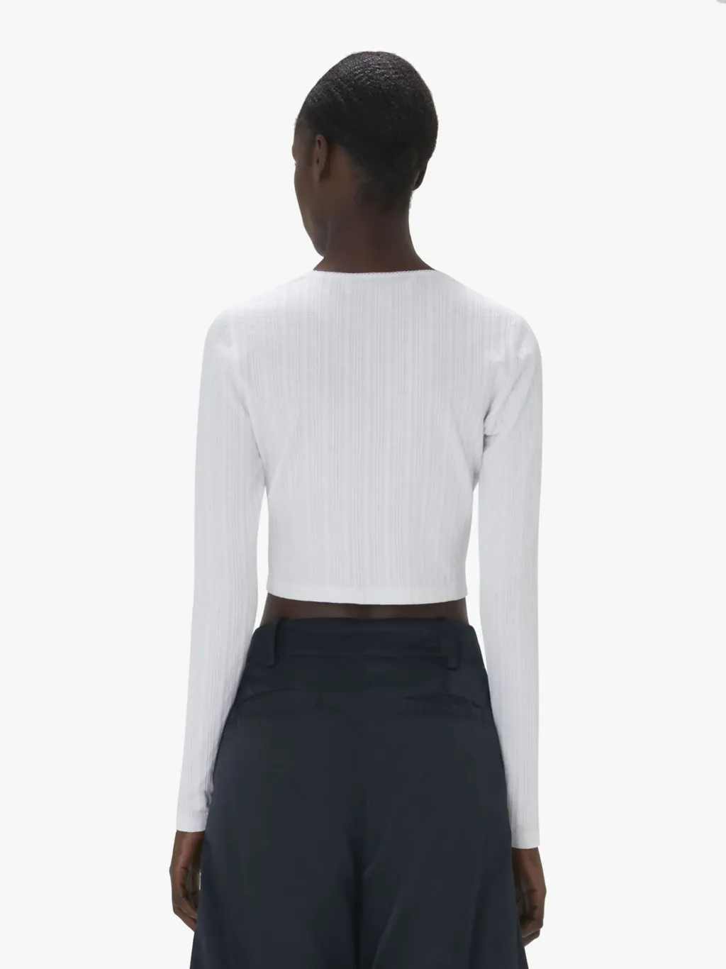 Logo Jacquard Cropped T-Shirt