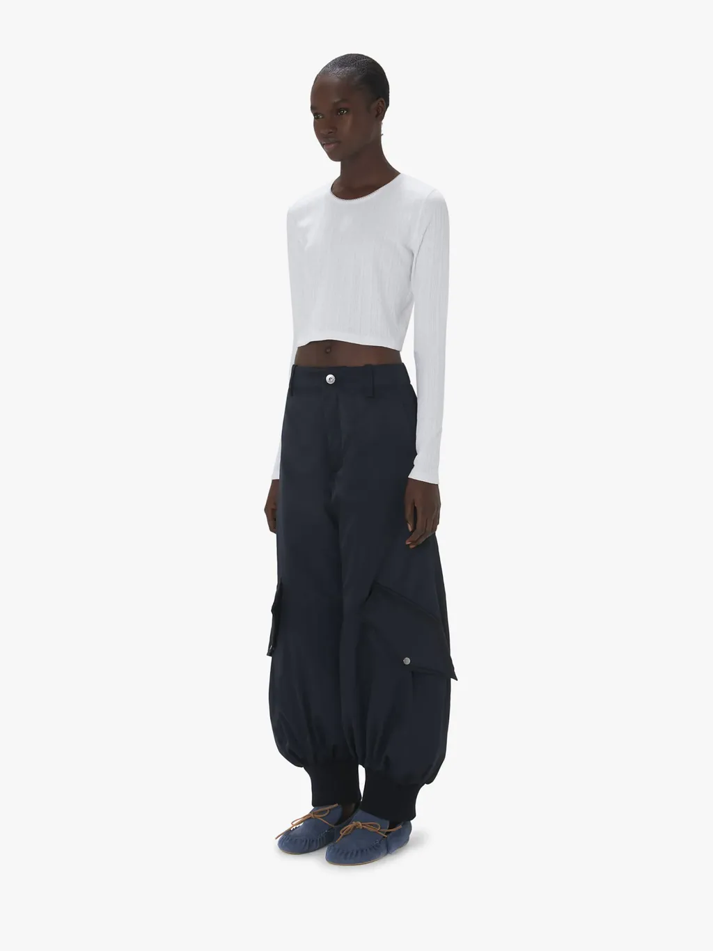 Logo Jacquard Cropped T-Shirt