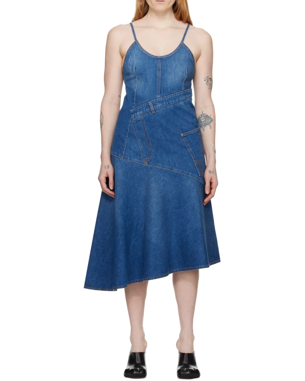Twisted Denim Dress
