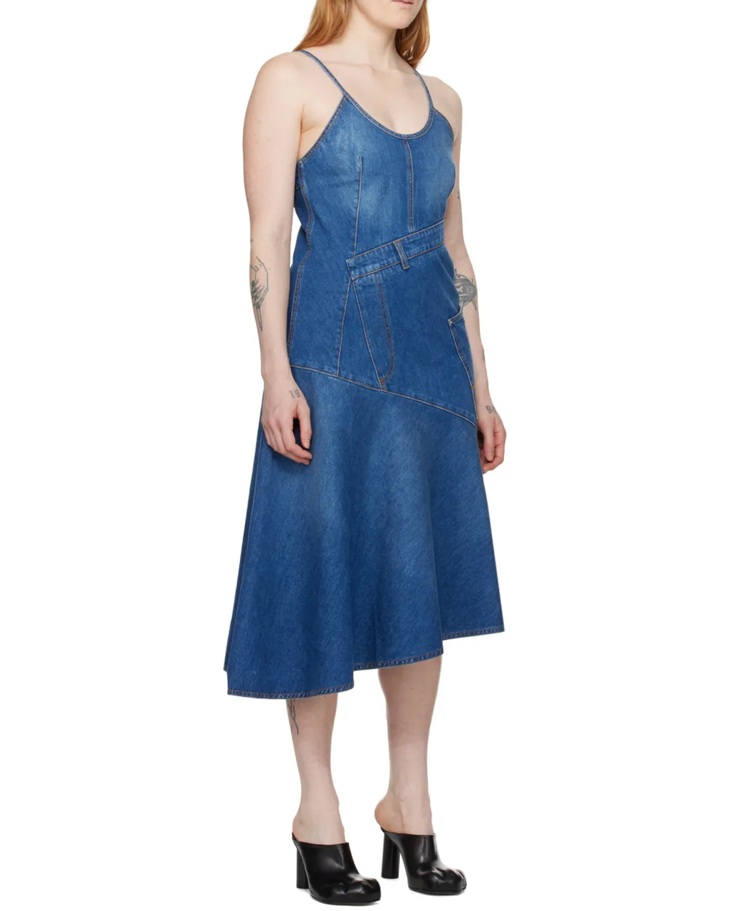 Twisted Denim Dress