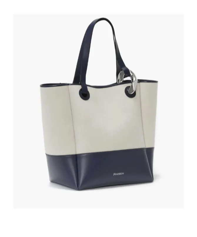 Logo-Stamp Leather Tote Bag