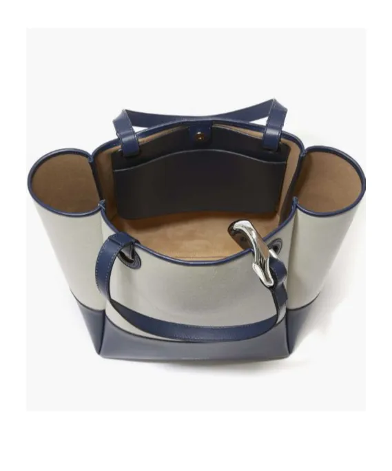 Logo-Stamp Leather Tote Bag
