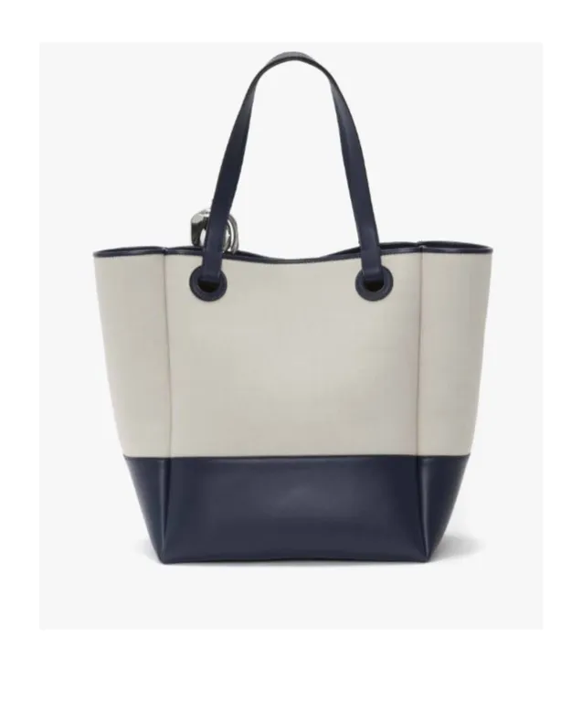 Logo-Stamp Leather Tote Bag