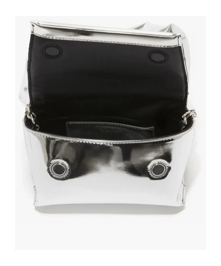 Small Twister Metallic Top Handle Bag