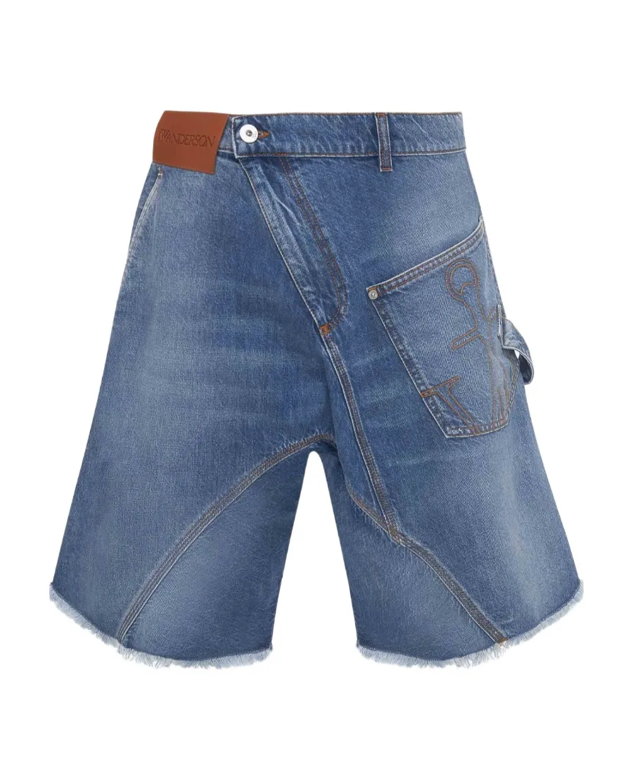 Twisted Denim Shorts