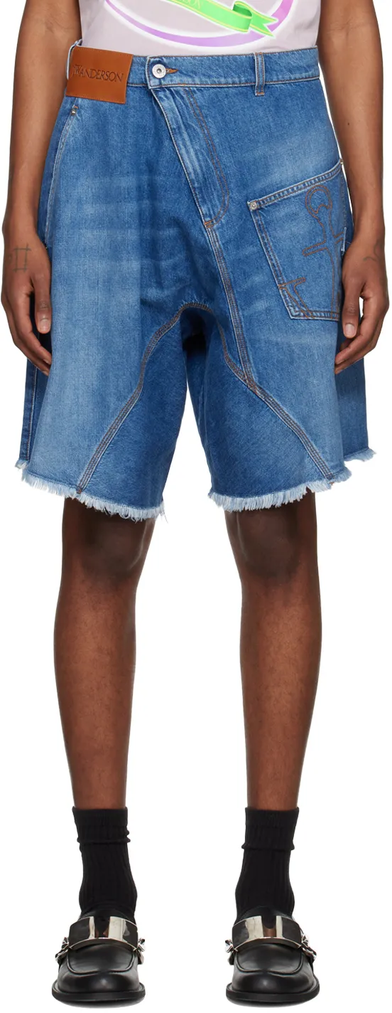 Twisted Denim Shorts