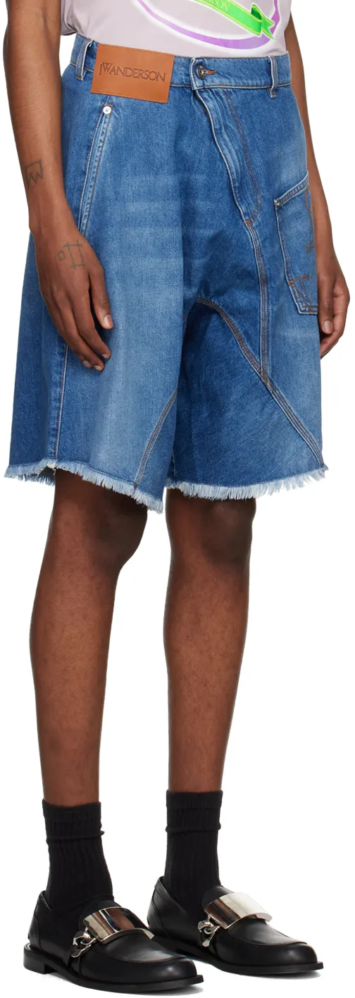 Twisted Denim Shorts
