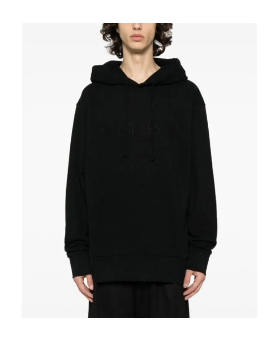 Logo Embroidered Drawstring Hoodie
