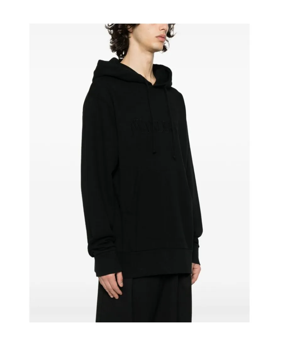 Logo Embroidered Drawstring Hoodie