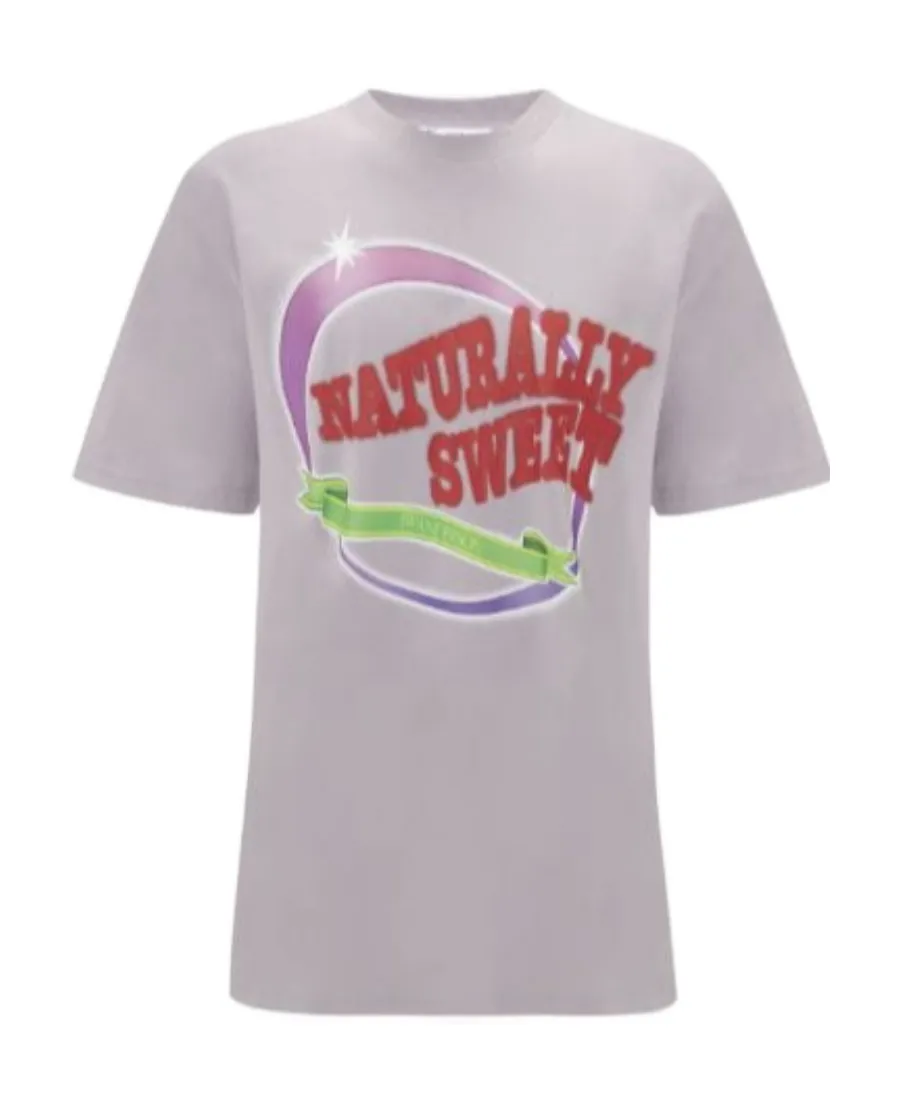 Slogan Printed Crewneck T-Shirt