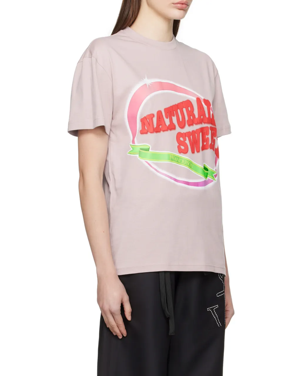 Slogan Printed Crewneck T-Shirt