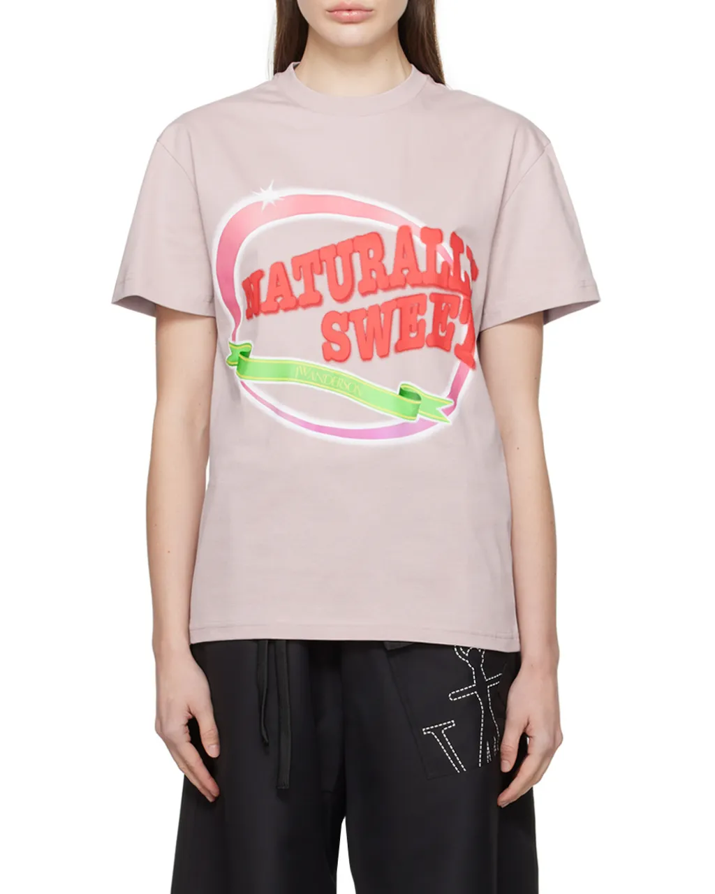Slogan Printed Crewneck T-Shirt