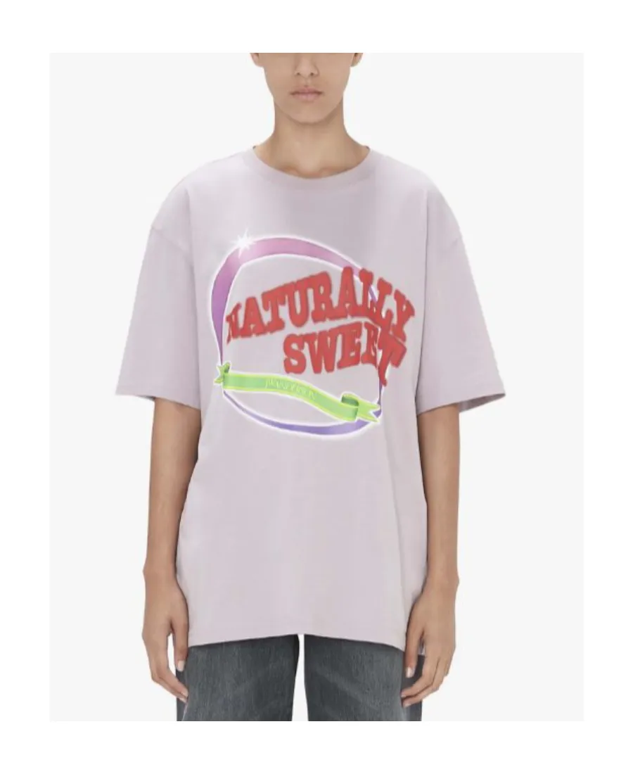 Slogan Printed Crewneck T-Shirt